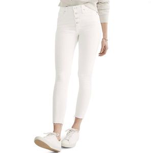 Madewell 10” High Rise Skinny Crop White Jeans 32
